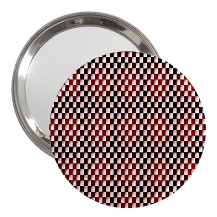 Squares Red Background 3  Handbag Mirrors