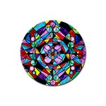 Sacred Geometry Grid - Drink Coasters 4 Pack (Round) Front