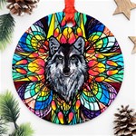 Wolf - Round Ornament (Two Sides) Back