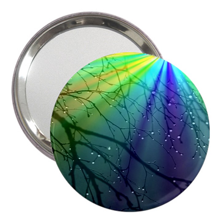 Rainbow Rain 3  Handbag Mirrors