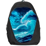 Waves Ocean Sea Tsunami Nautical 3 Backpack Bag Front