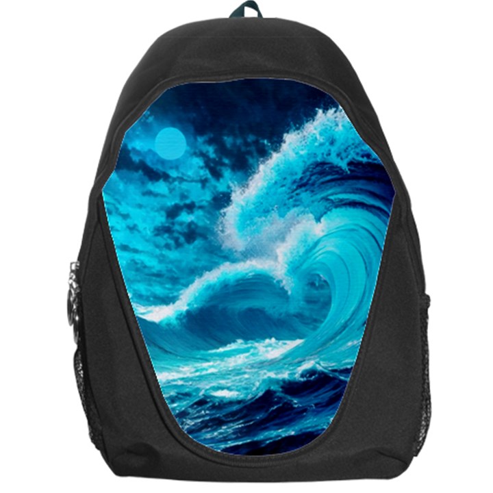 Waves Ocean Sea Tsunami Nautical 3 Backpack Bag