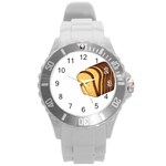 Bread Baking T- Shirt Funny Bread Baking Baker Crust A Girl Who Loves Bread Baking T- Shirt (2) Round Plastic Sport Watch (L) Front