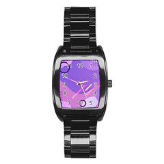 Colorful Labstract Wallpaper Theme Stainless Steel Barrel Watch by Apen